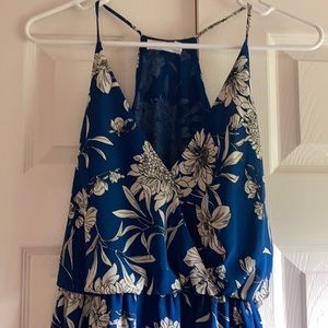 Lush blue floral dress